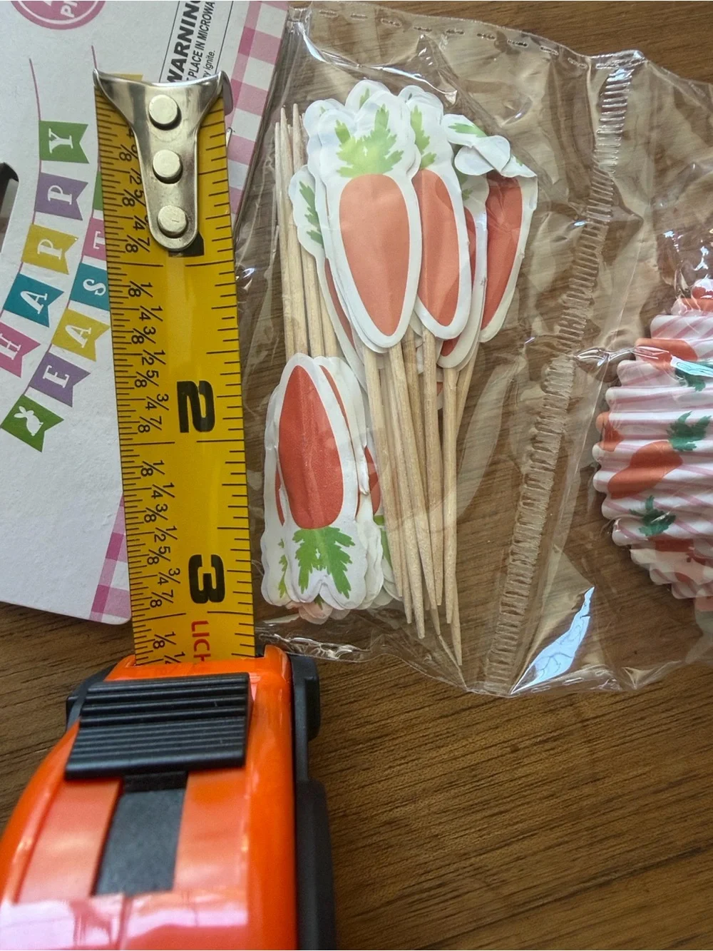 Hobby Lobby Orange Bunny Cupcake Kit with Carrot Picks